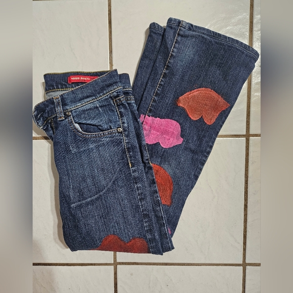 VTG Y2K Miss Sixty Italian Red Lips Jeans Size 4 - 26" Waist - Picture 2 of 8